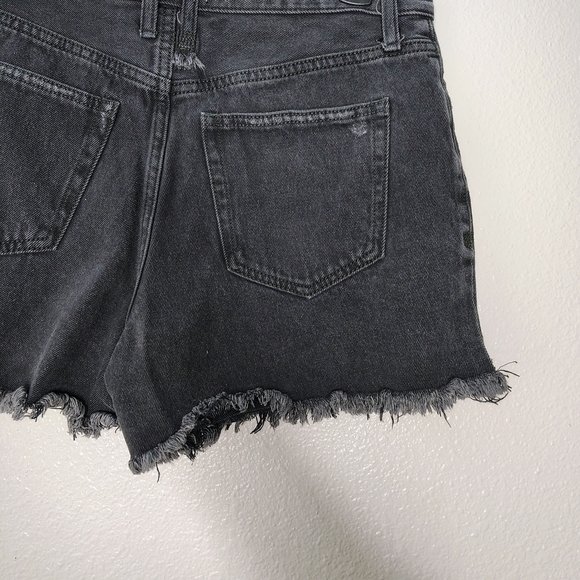 Women's Black Denim Shorts - Picture 13 of 14